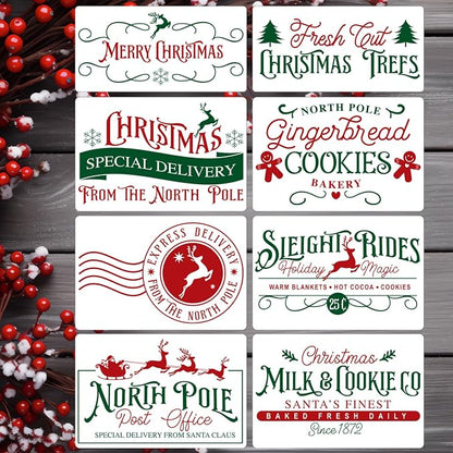 Christmas Stencils for Crafts Reusable 12” Christmas Doormat Stencil Xmas by zosylley
