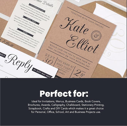 Kraft Cardstock Thick Paper 50 Sheets, 8.5" x 11" Heavyweight 92lb Cover Card - Image 5