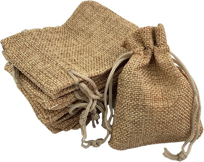 Palmhomee Pack Of 25 Burlap Gift Bags by Palmhomee