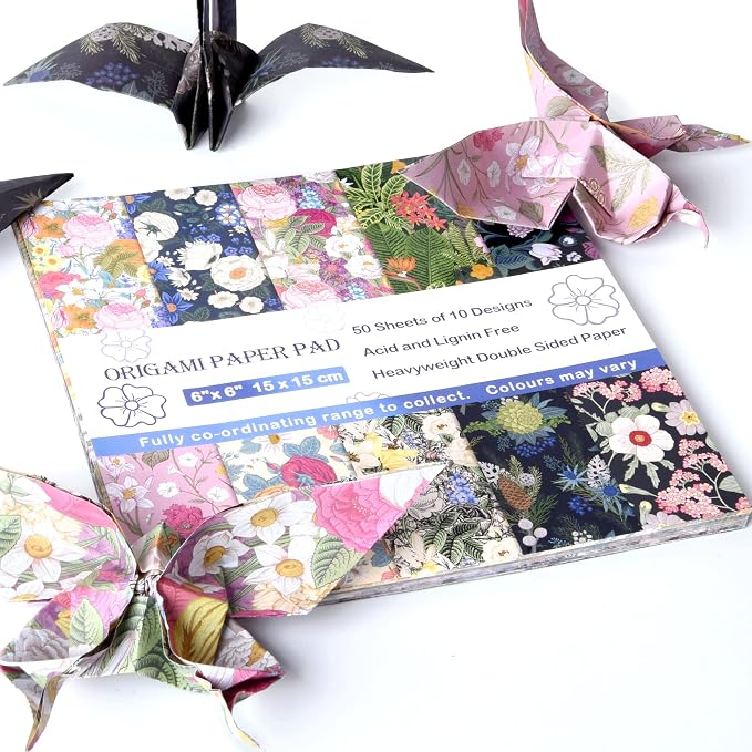 Origami Paper Kit 100 Sheets 6 Inch Square Double Sided Color 20 Vivid Colors - Image 4