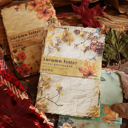 Autumn-Themed Vintage Scrapbook Paper Set, Scrapbooking, DIY Crafts, and Art - Image 6