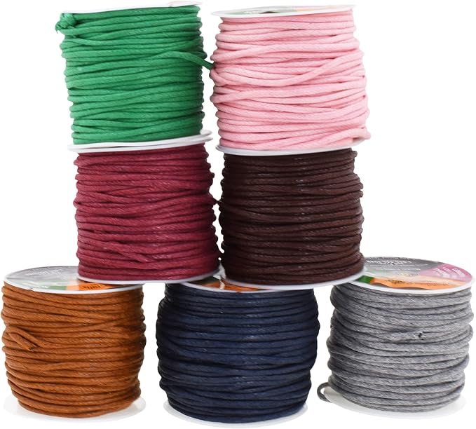 Mandala Crafts 1.5mm 165 Yards Assorted Cotton Waxed Cord - Image 3