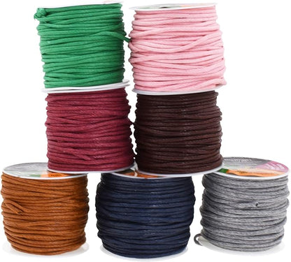 Mandala Crafts 1.5mm 165 Yards Assorted Cotton Waxed Cord - Image 3
