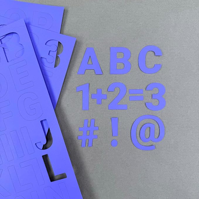 FreshCut Crafts 636 Pcs 1.5 in. Purple Bulletin Board Letters & Numbers - Image 2