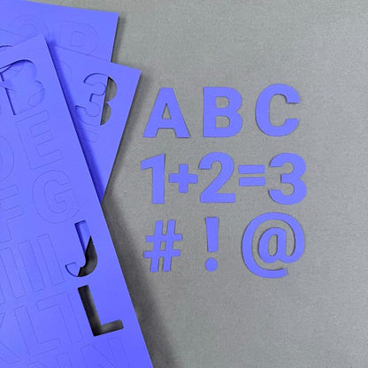 FreshCut Crafts 636 Pcs 1.5 in. Purple Bulletin Board Letters & Numbers - Image 2