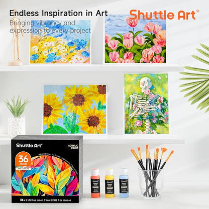 Shuttle Art Acrylic Paint Set, 36 Colors Acrylic Paint - Image 7