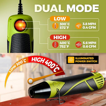 Heat Gun for Crafting, Mini Dual Temp Hot Air Gun Tool for Epoxy Resin - Image 4