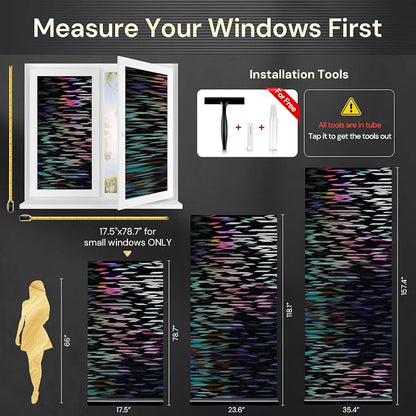 rabbitgoo Window Privacy Film, Total Blackout Window Film, Stained Glass Heat - Image 8