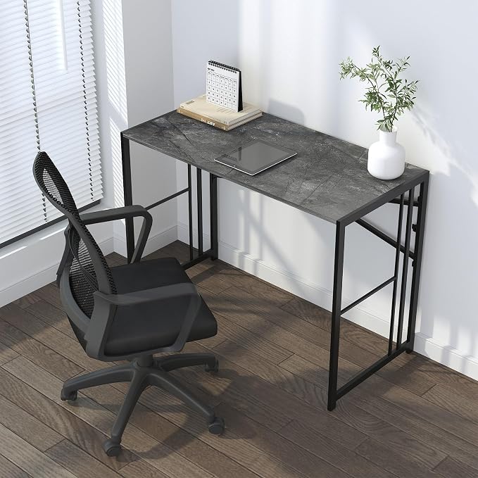Narrow Folding Computer Desk 35 inch, Writing Gaming Computer Desk - Image 2