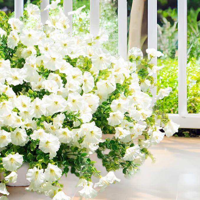 Artificial Fake Flowers For Outdoor Outside Decoration, 16 Bundles UV Resistant - Image 3
