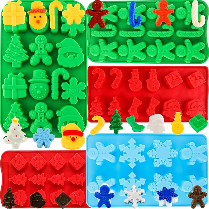 Christmas Silicone Molds Christmas Chocolate Molds Candy Molds by Winerming