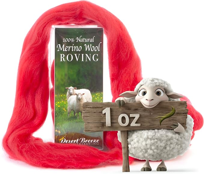 Desert Breeze Distributing 100% Natural Merino Wool Roving by DesertBreezeDistributing