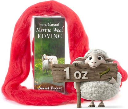 Desert Breeze Distributing 100% Natural Merino Wool Roving by DesertBreezeDistributing