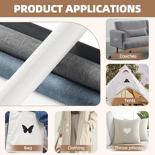 Fabric Repair Patch, 17X79 Inch Fabric Large Repair Tape, Self-Adhesive Patches - Image 3