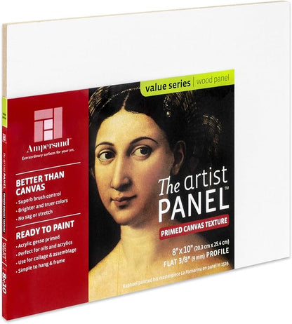 Ampersand Art Supply Wood Gesso Art Painting Panel: Canvas Texture, 3/8 Inch by AmpersandArtSupply