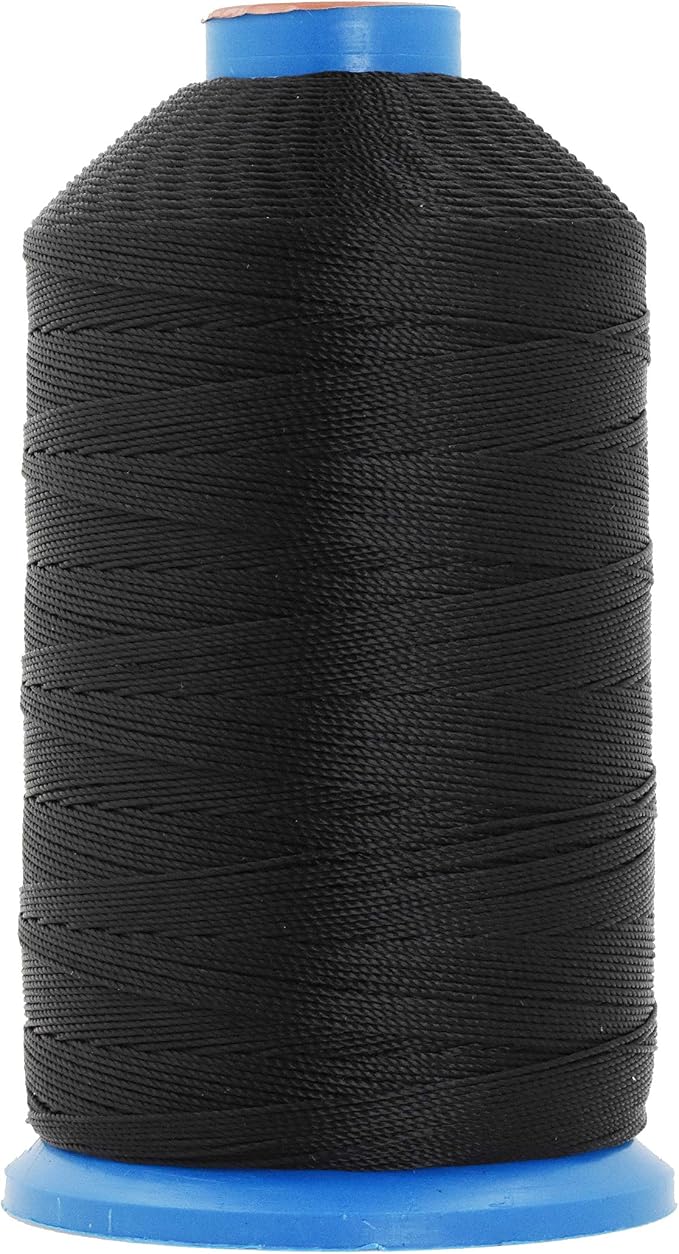 Mandala Crafts Bonded Nylon Thread Black Heavy Duty Sewing Threads by MandalaCrafts