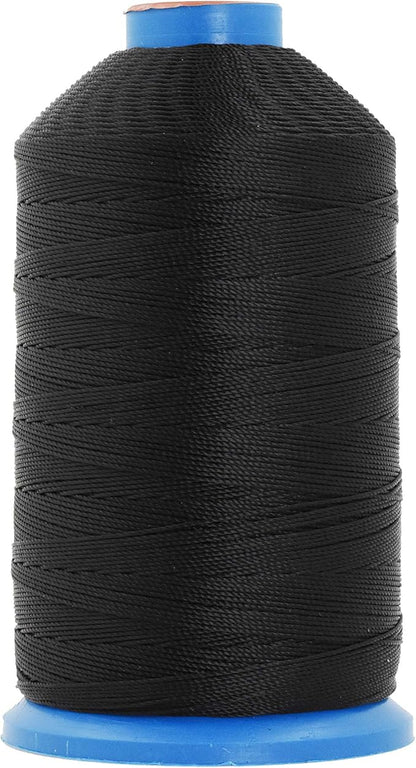 Mandala Crafts Bonded Nylon Thread Black Heavy Duty Sewing Threads by MandalaCrafts