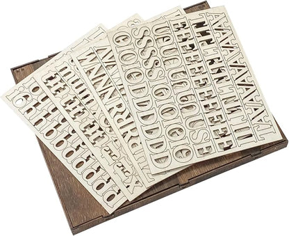 706 Pieces 1 Inch Wood Alphabet Letters Wooden Numbers Mini Capital & Lowercse - Image 5