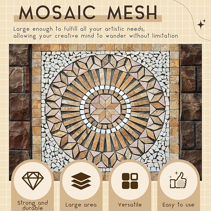 36" X 48" Mosaic Mesh for Back Mounted Tile Fiberglass Mosaic Mesh Backing - Image 3