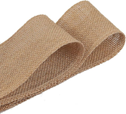 KINJOEK 5 Inch Wide 11 Yards Burlap Ribbon, Natural Jute Fabric Ribbon Crafts - Image 4