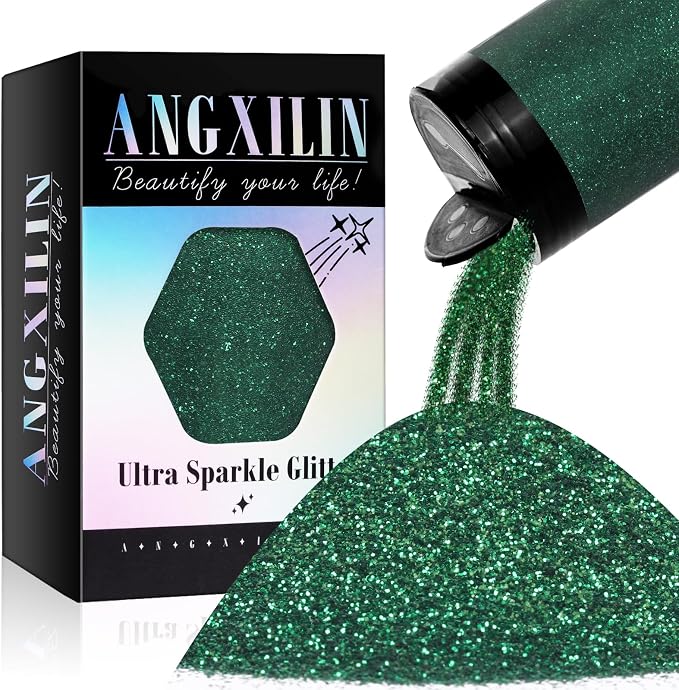 High Capacity 260g Shaker Bottle Package Metalic Fine Glitter, ANGXILIN by ANGXILIN