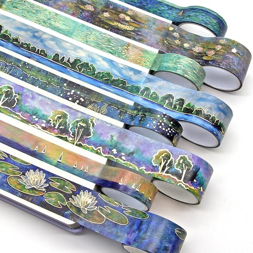 27 Rolls Monet Gold Foil Vintage Washi Tape Set - Image 4