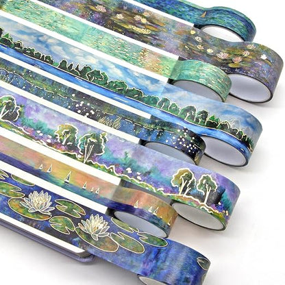 27 Rolls Monet Gold Foil Vintage Washi Tape Set - Image 4