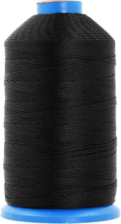 Mandala Crafts Bonded Nylon Thread Black Heavy Duty Sewing Threads by MandalaCrafts
