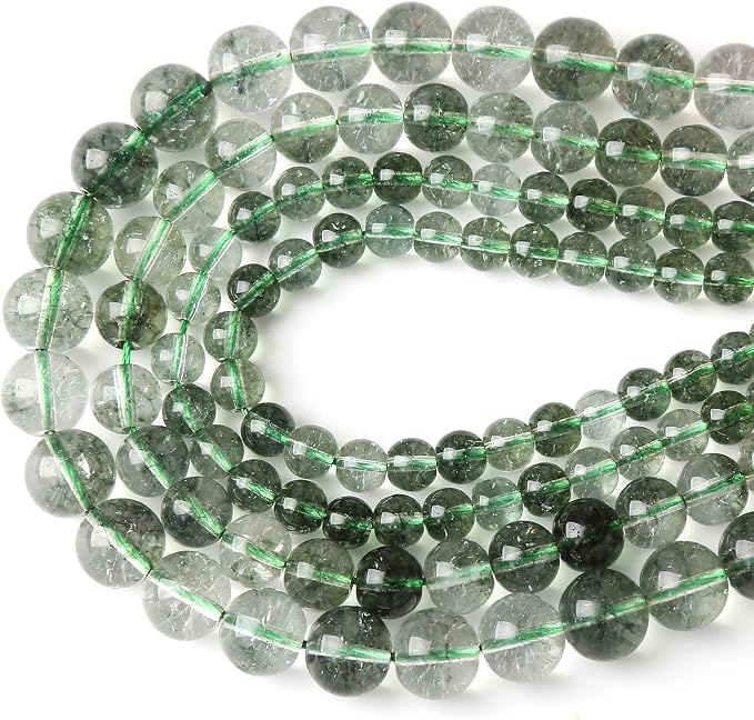 36PCS 10MM Green Crackle Phantom Ghost Crystal Beads - Image 3