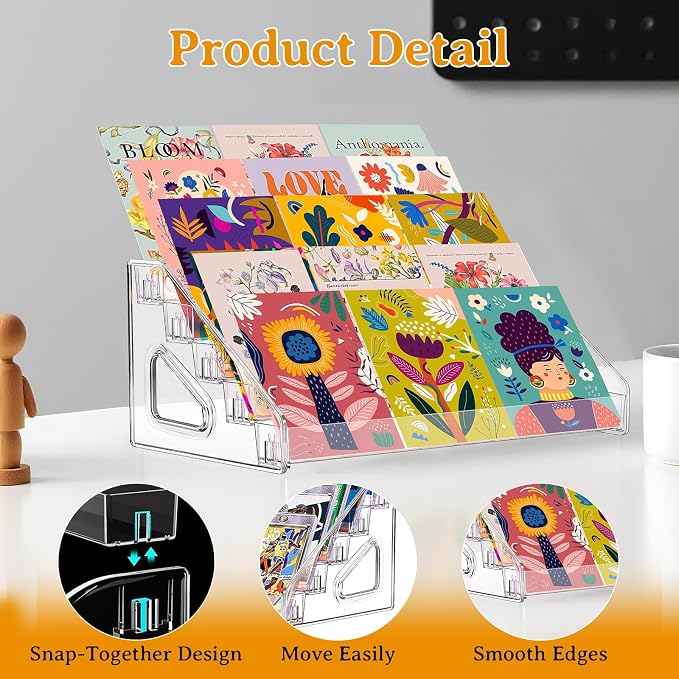 2 Pack 5 Tier Acrylic Card Display Stand, Baseball Cards, Sports Cards - Image 3