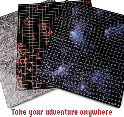 Hexers Role-Playing Game Board Mat, Square Grid Terrains, 8 Different terrains - Image 5