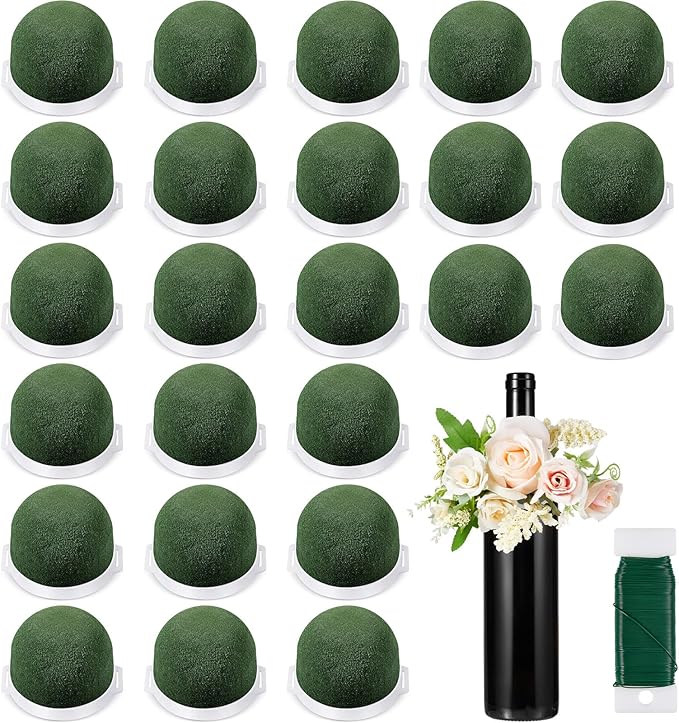 Tessco 24 Pcs Mini Floral Foam Holder Round Floral Foam by Tessco