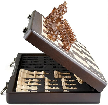 Magnetic Wooden Chess Set for Adults Kids - Image 2