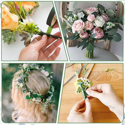 Phinus 9 Rolls Floral Tape, 1/2 Inch x 30 Yard Flower Tape, Bouquet Stem - Image 4