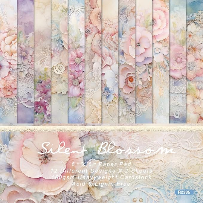 YASMEN 24 Sheets Scrapbook Paper Pads, 6X6 Single-Sided Cardstock Paper by YASMEN