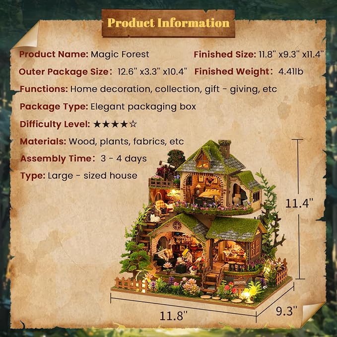 Miniature House Kit, 3D Wooden Puzzles - Image 6