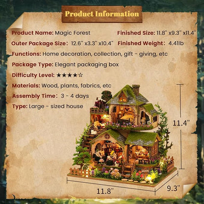 Miniature House Kit, 3D Wooden Puzzles - Image 6