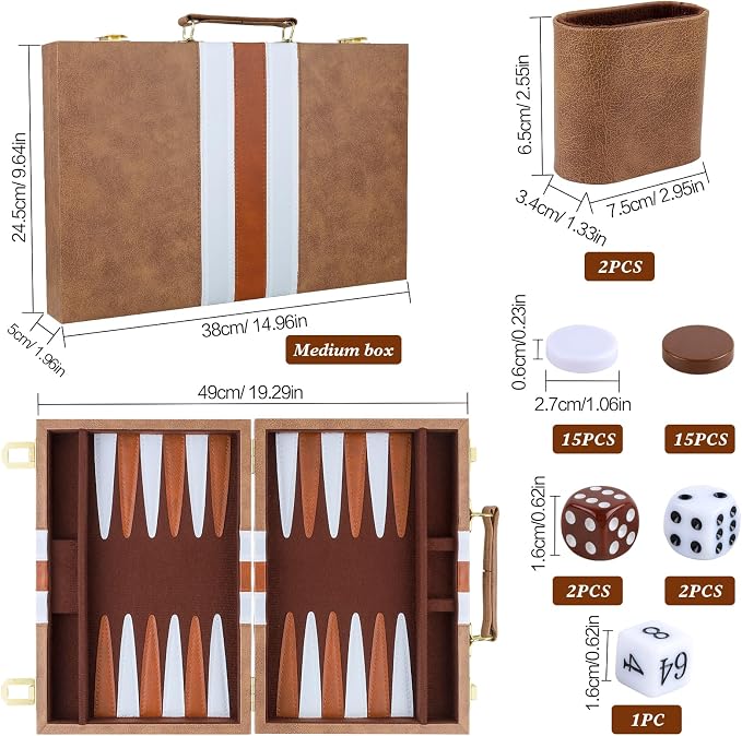 Backgammon Set 2 Players Classic Backgammon Sets - Image 3