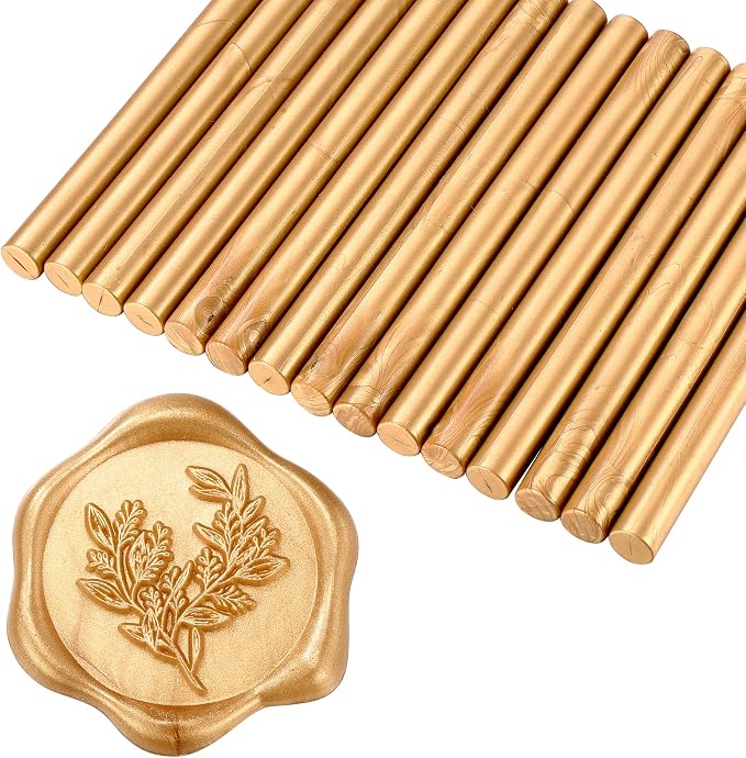 Yoption 15 Pieces Light Gold Glue Gun Sealing Wax Sticks - Image 2
