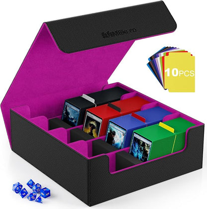 Mlikero Card Deck Case, 2400+ Trading Card Storage Box by Mlikero