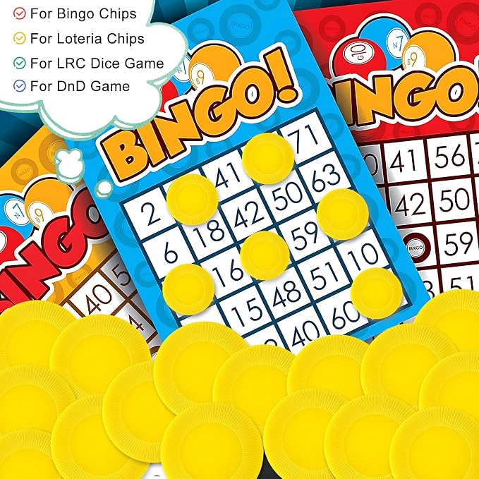 Coopay 1000 Pieces Plastic Poker Chips, Bingo Chips Bulk Learning Counters - Image 7