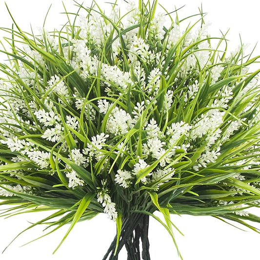 20 Bundles Artificial Plants Outdoor Fake Monkey Grass by Grunyia