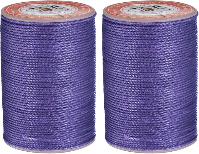 uxcell Round Leather Sewing Waxed Thread, 55m / 60 Yards Polyester Wax String by uxcell