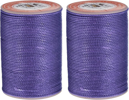 uxcell Round Leather Sewing Waxed Thread, 55m / 60 Yards Polyester Wax String by uxcell