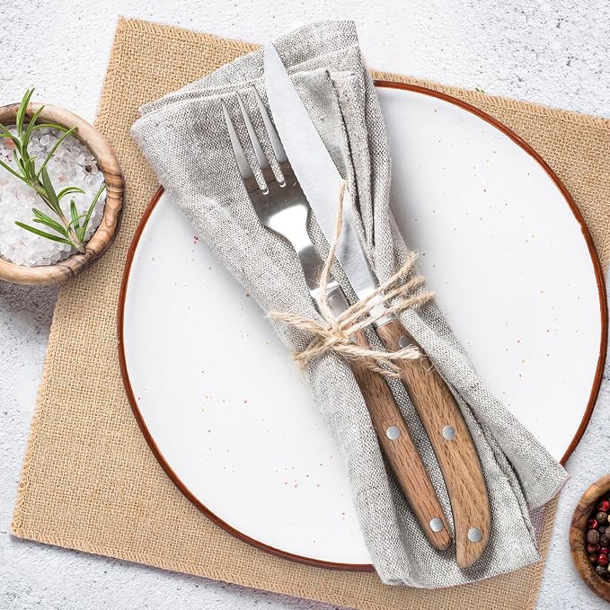 Preboun 5 Pcs Burlap Squares Multipurpose Natural Burlap Placemats Bulk - Image 5