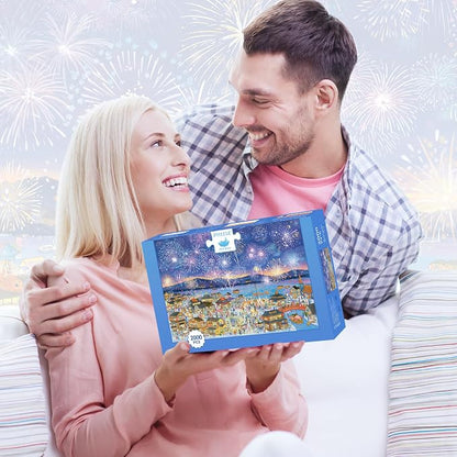 MOMIBOOK Puzzles for Adults 2000 Pieces Jigsaw Puzzles of Fireworks Night Tour - Image 6