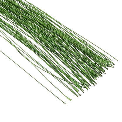 PATIKIL 30 Gauge 16" Floral Stem Wire, Light Green - Image 4