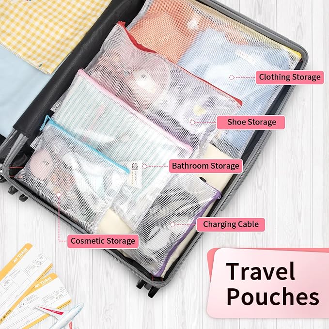 Umriox Zipper Bags, 6 Assorted Size, Project Bags - Image 7