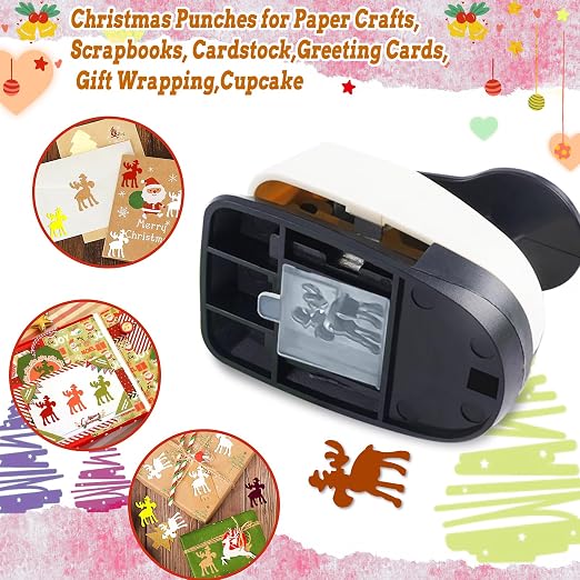 1 inch Christmas Punch for Craft, Deer Paper Punch for Paper Crafting, - Image 3