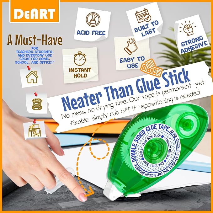 Double Sided Tape Scrapbook Tape Roller, Adhesive Glue Runner, Scrapbooking - Image 7